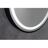 Sapho KAIRA oválne zrkadlo s LED osvetlením 45x90cm, čierna mat KA450