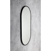 Sapho AROWANA oválne zrkadlo v ráme 45x90cm, čierna mat AWB4590