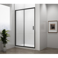 Polysan EASY BLACK sprchové dvere 1200mm, číre sklo EL1215B