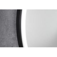 Sapho KADRIS okrúhle zrkadlo s LED osvetlením ø 100cm, čierna mat KD100