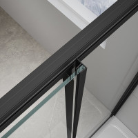 Polysan EASY BLACK sprchové dvere 1200mm, číre sklo EL1215B
