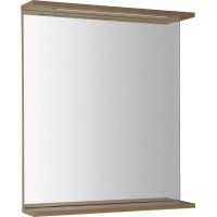 Aqualine KORIN STRIP zrkadlo s LED osvetlením 60x70x12cm, dub platín KO990S