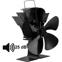 Krbový ventilátor KAMEN - 5lopatkový - čierny