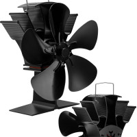 Krbový ventilátor KAMEN - 5lopatkový - čierny