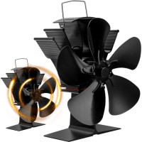 Krbový ventilátor KAMEN - 5lopatkový - čierny