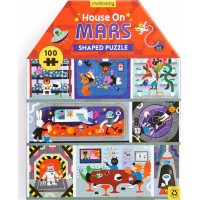Mudpuppy Puzzle v tvare domu Dom na Marse 100 dielikov