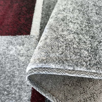 Kusový koberec WAVE Tiles - sivý/červený
