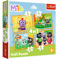 TREFL Puzzle Milo 4v1 (12,15,20,24 dielikov)