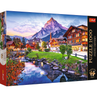 TREFL Puzzle Premium Plus Photo Odyssey: Alpské mesto vo Švajčiarsku 1000 dielikov