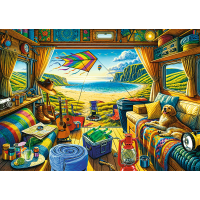TREFL Puzzle Premium Plus Tea Time: Cestovanie karavanom 1000 dielikov