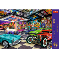 TREFL Puzzle Premium Plus Tea Time: Garáž zberateľov áut 1000 dielikov