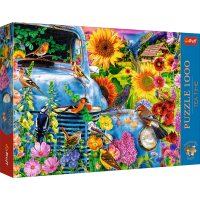TREFL Puzzle Premium Plus Tea Time: Spevné vtáky 1000 dielikov