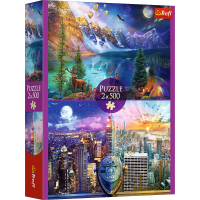 TREFL Puzzle Cesta po Amerike 2x500 dielikov
