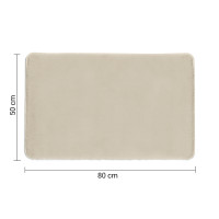 Gedy FUZZY kúpeľňová predložka, 50x80cm, 100% polyester, protišmyk, tortora 96FY508066