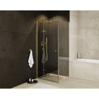 Štvorcový sprchovací kút PIXA GOLD - 90x90 cm