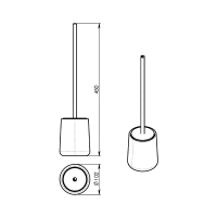 Gedy MARIKA WC kefa na postavenie, tortora MK3352