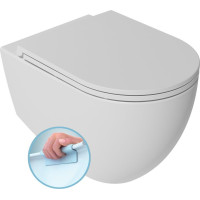 Isvea INFINITY závesná WC misa, Rimless, 36, 5x53cm, biela mat 10NF02004-2L