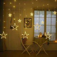 Dekoračná LED girlanda HVIEZDY - 2,5 m - teplá biela