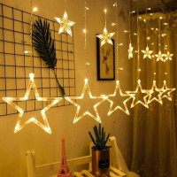 Dekoračná LED girlanda HVIEZDY - 2,5 m - teplá biela