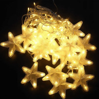 Dekoračná LED girlanda HVIEZDIČKY - 2,5 m - teplá biela