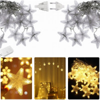 Dekoračná LED girlanda HVIEZDIČKY - 2,5 m - teplá biela