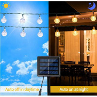 Dekoračné solárne osvetlenie BALLS 30 LED - 4,5 m
