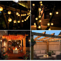 Dekoračné solárne osvetlenie BALLS 30 LED - 4,5 m