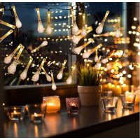 Dekoračné solárne osvetlenie Waterdrop 30 LED - 4,5 m