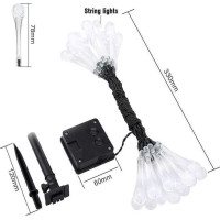 Dekoračné solárne osvetlenie Waterdrop 30 LED - 4,5 m