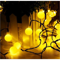 Dekoračné solárne osvetlenie BALLS Matt 30 LED - 4,5 m