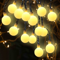 Dekoračné solárne osvetlenie BALLS Matt 30 LED - 4,5 m