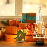 Dekoračný LED stromček MERRY - 33,5 cm - teplá biela