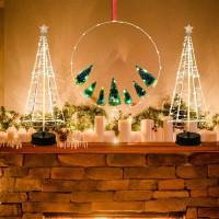Dekoračný LED stromček MERRY - 33,5 cm - teplá biela