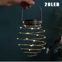 Dekoračné solárne LED osvetlenie LAMPION - 19 cm - teplá biela