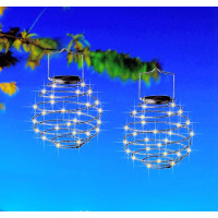 Dekoračné solárne LED osvetlenie LAMPION - 19 cm - teplá biela
