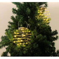 Dekoračné solárne LED osvetlenie LAMPION - 19 cm - teplá biela