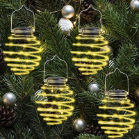 Dekoračné solárne LED osvetlenie LAMPION - 19 cm - teplá biela