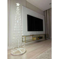 Dekoračný LED stromček 180 cm - teplá biela