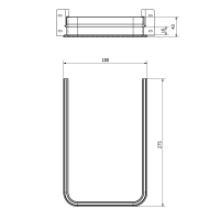 Sapho Výrez na sifón pre dosku 16mm, 175x45x270mm, plast, biela 1830A