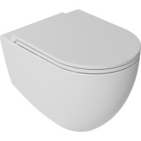 Isvea INFINITY závesná WC misa, Rimless, 36, 5x53cm, biela mat 10NF02004-2L