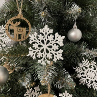 Vianočné závesné ozdoby na stromček 12 ks - Snehové vločky