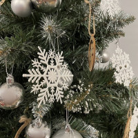 Vianočné závesné ozdoby na stromček 12 ks - Snehové vločky