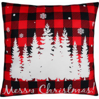 Vianočná obliečka na vankúš JOY 45x45 cm - Vianočný les