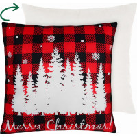Vianočná obliečka na vankúš JOY 45x45 cm - Vianočný les
