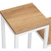 Stojan na kvety MUNIR - dub craft/biely