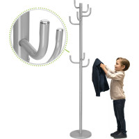 Vešiak na oblečenie Viktor 175 cm - šedý