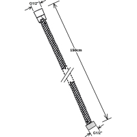 Sapho POWERFLEX kovová sprchová hadica, 150cm, čierna mat FLEX150B
