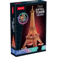 CUBICFUN Svietiace 3D puzzle Nočná edícia: Eiffelova veža 51 dielikov