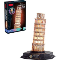 CUBICFUN Svietiace 3D puzzle Nočná edícia: Šikmá veža v Pise 42 dielikov