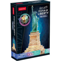 CUBICFUN Svietiace 3D puzzle Nočná edícia: Socha Slobody 79 dielikov
